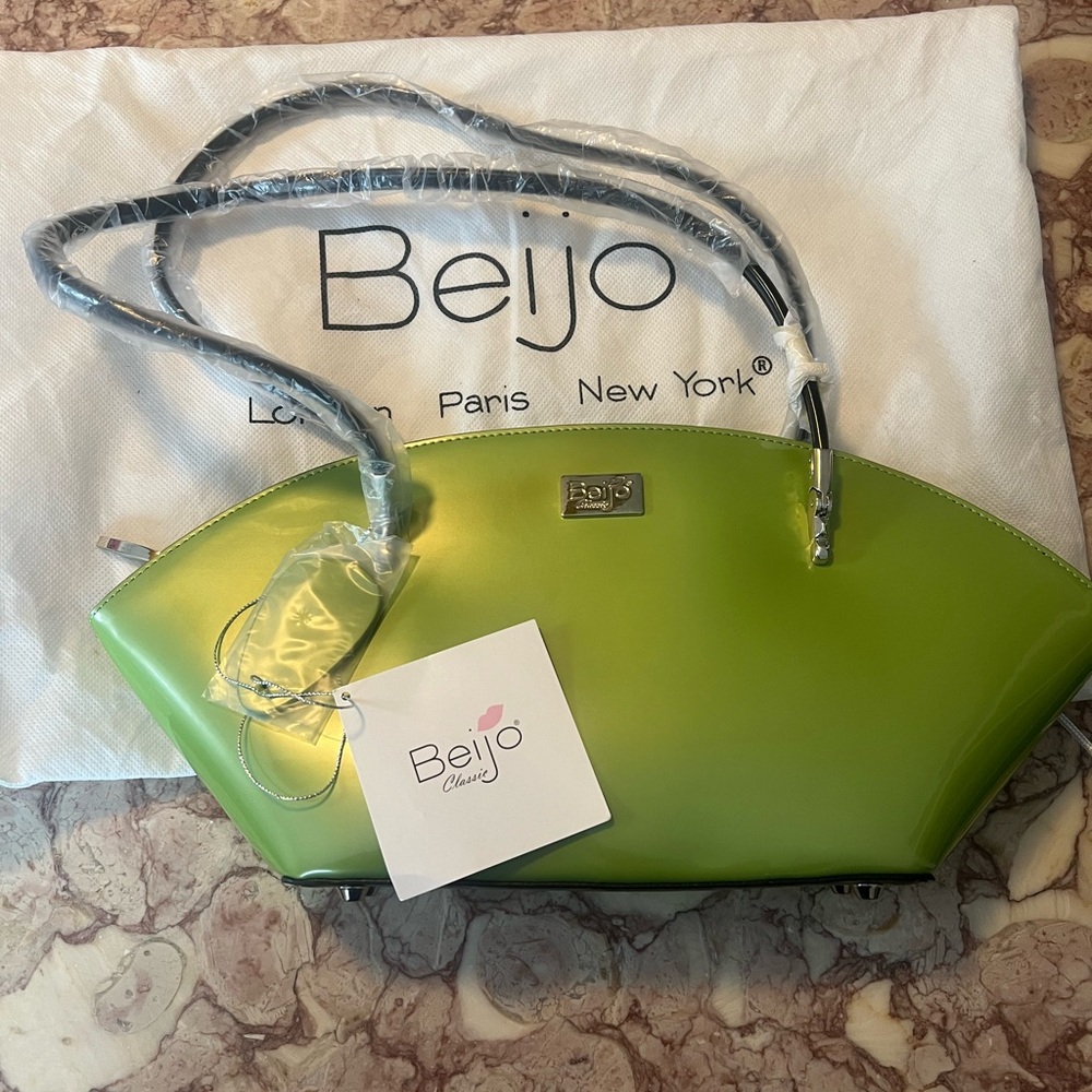 New Beijo Over the Moon Apple Green Purse Handbag Shoulder Bag